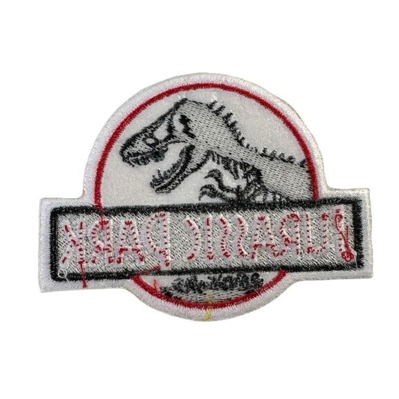 Jurassic Park Dinosaur Iron On Embroidered Patch - Picture 4 of 4